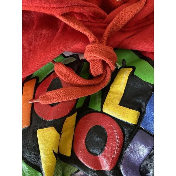 Evolution in Design World Is Famous Kids Hoodie Red w/ Graphics Size XL - Picture 5 of 5